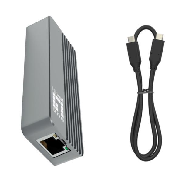 LEVELONE USB-0410 - Adattatore di rete USB-C Ethernet da 10 Gigabit, USB 3.2 Gen 2x2 5