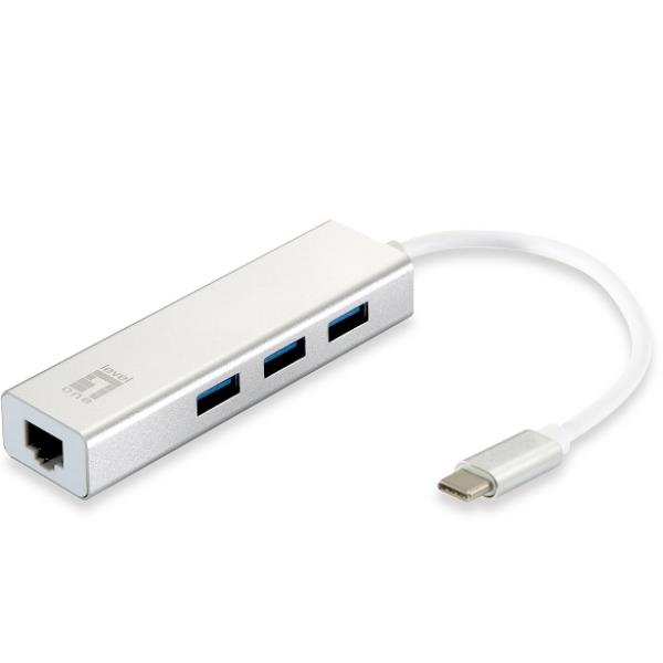 LEVELONE LEVELONE USB-0504 - ADATTATORE DI RETE USB-C GIGABIT+ HUB 3-PORTE USB 3.0