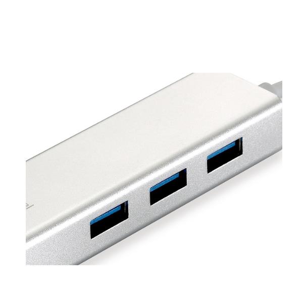 LEVELONE USB-0504 - ADATTATORE DI RETE USB-C GIGABIT+ HUB 3-PORTE USB 3.0 3
