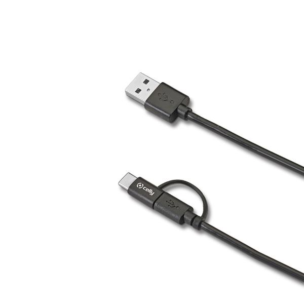 USBCMICRO - Cavo USB-A a Micro Usb, adattatore con porta USB-C, lunghezza cavo 1 metro, potenza massima 15 Watt 2