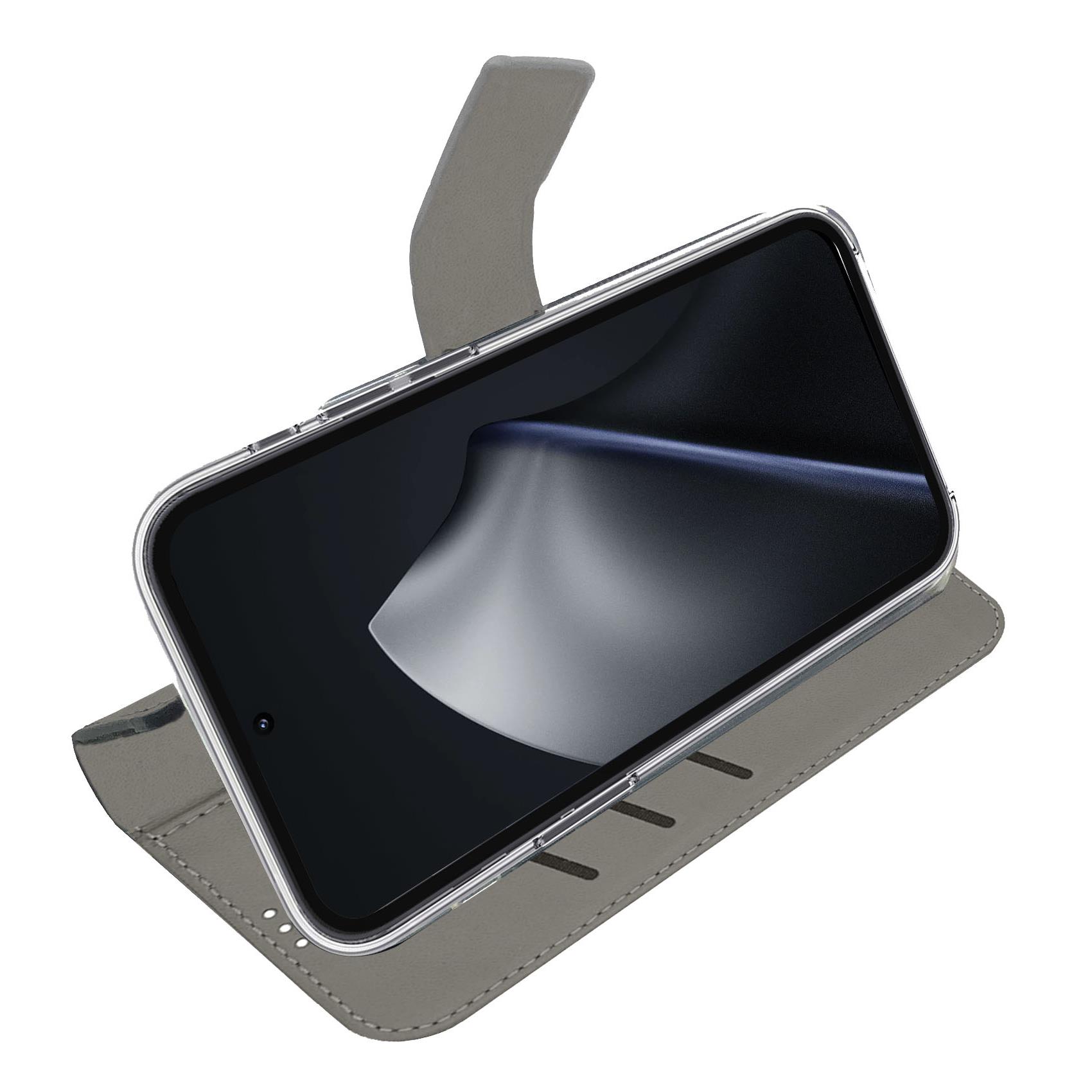 WALLY - Custodia a libro in pelle sintetica con chiusura flap magnetico, slot per carte e funzione stand colore nero compatibile con Xiaomi 15T 5