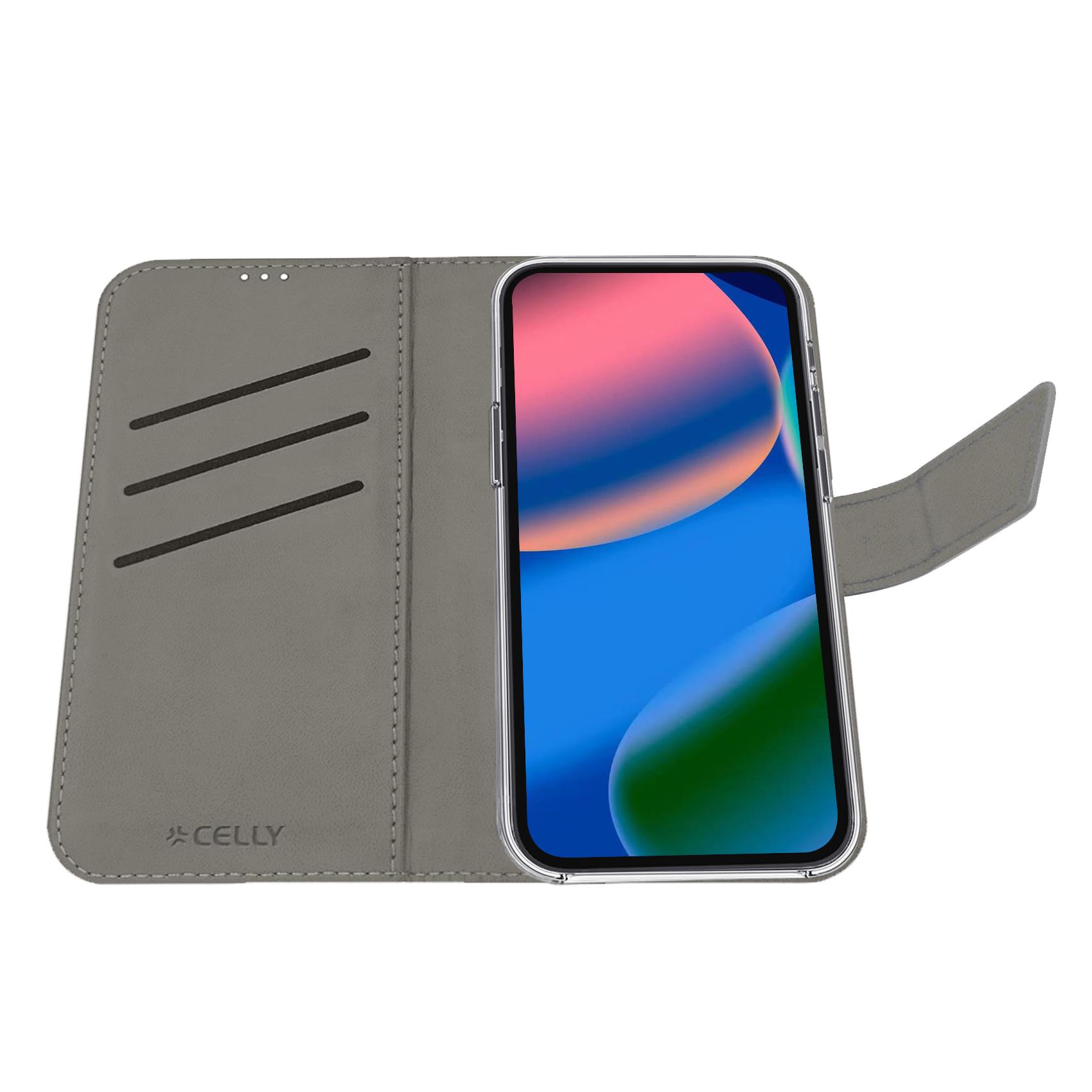 WALLY - Custodia a libro in pelle sintetica con chiusura flap magnetico, slot per carte e funzione stand colore nero compatibile con Google Pixel 10/ Pixel 10 Pro 6