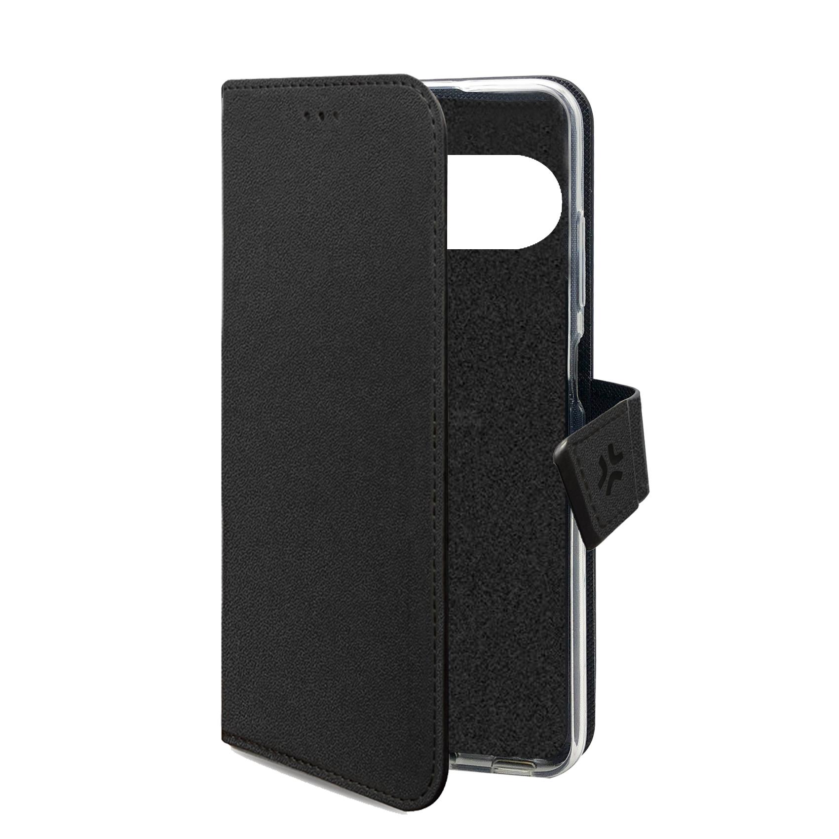 WALLY - Custodia a libro in pelle sintetica con chiusura flap magnetico, slot per carte e funzione stand colore nero compatibile con Google Pixel 10/ Pixel 10 Pro 7