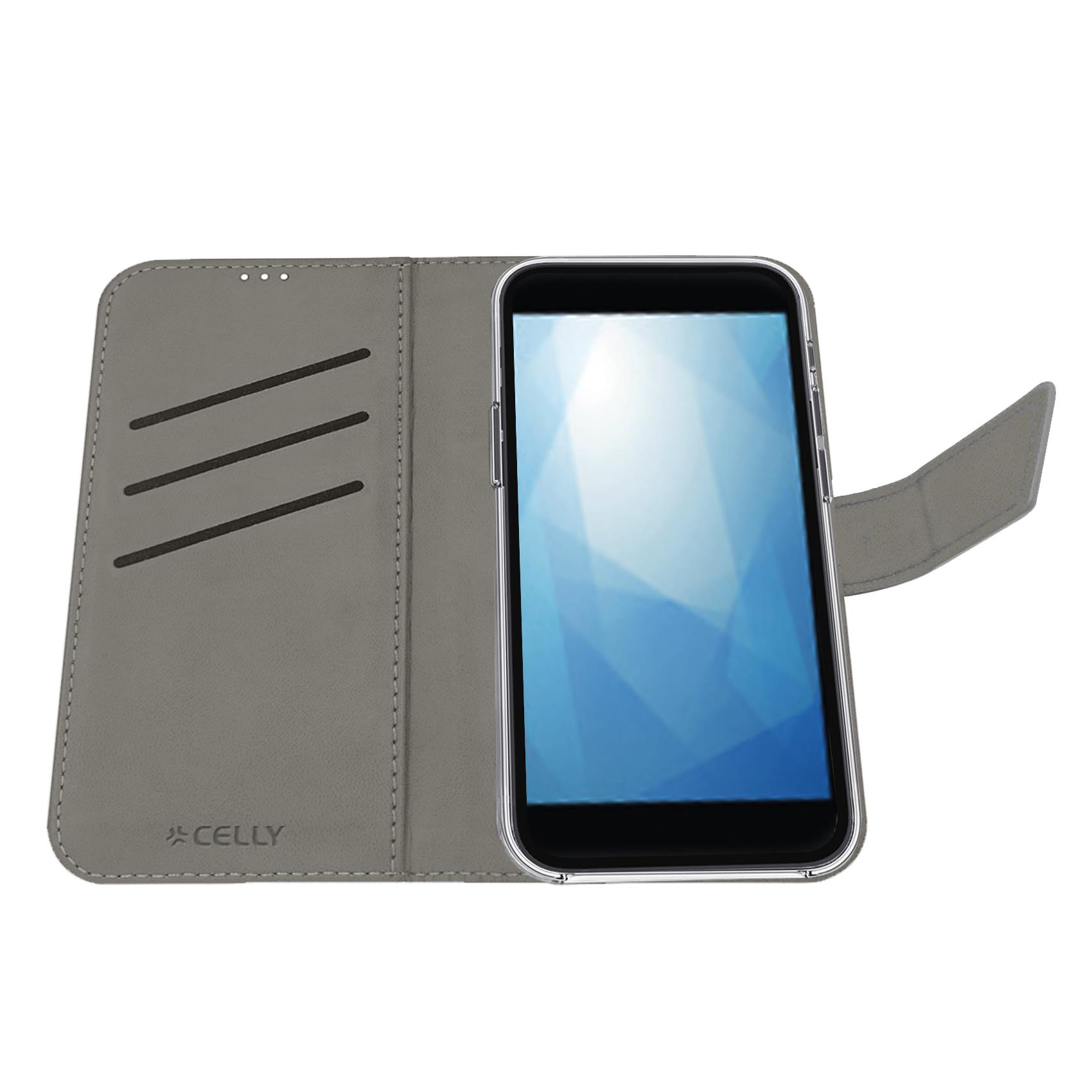 WALLY - Custodia a libro in pelle sintetica con chiusura flap magnetico, slot per carte e funzione stand colore nero compatibile con Redmi Note 15 5G/ Redmi Note 15 4G/ Poco M8 5G 5