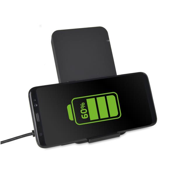 WLFASTSTAND - Caricabatteria wireless con funzione stand, potenza massima 10 Watt, indicatori LED 2