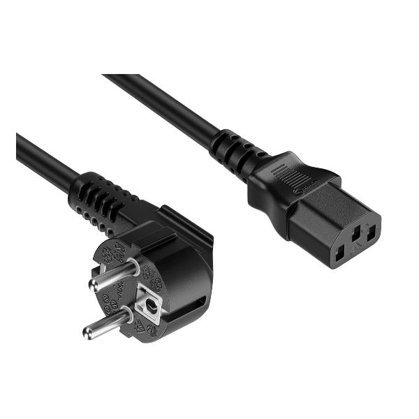 HAMLET XCBP-SK13-18 Cavo di alimentazione VDE C13 Spina Schuko 90° 16A 250V 1,8 mt