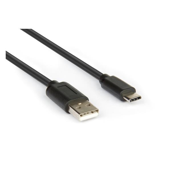 HAMLET XCU2A-UC-MM18 Cavo da USB-C a USB A 2.0 M/M 180 cm Nero