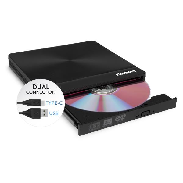 HAMLET XDVDSLIM3AC - EXT. SLIM USB-C + USB 3.0
