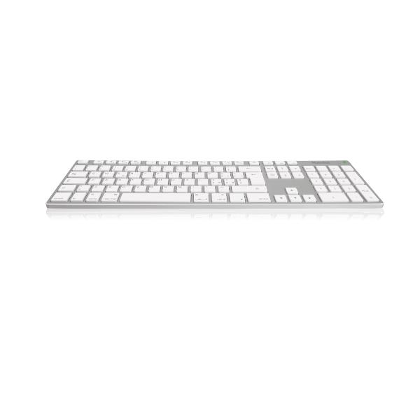 XKKITA-MCX Tastiera USB estesa in alluminio con tastierino numerico MAC compatibile + USB-C adapter 3