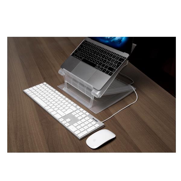 XKKITA-MCX Tastiera USB estesa in alluminio con tastierino numerico MAC compatibile + USB-C adapter 4