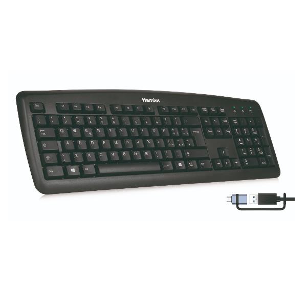 HAMLET XKKITA2-CX Tastiera Business Italiana USB-A + USB-C