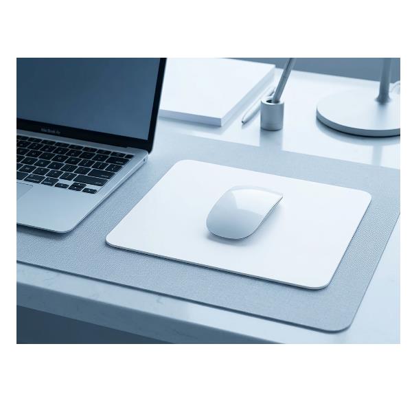 XMICEPAD-W Mouse Pad Poliestere Bianco con base in gomma 23x19 cm 4
