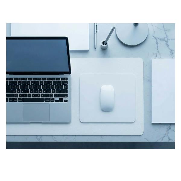 XMICEPAD-W Mouse Pad Poliestere Bianco con base in gomma 23x19 cm 5