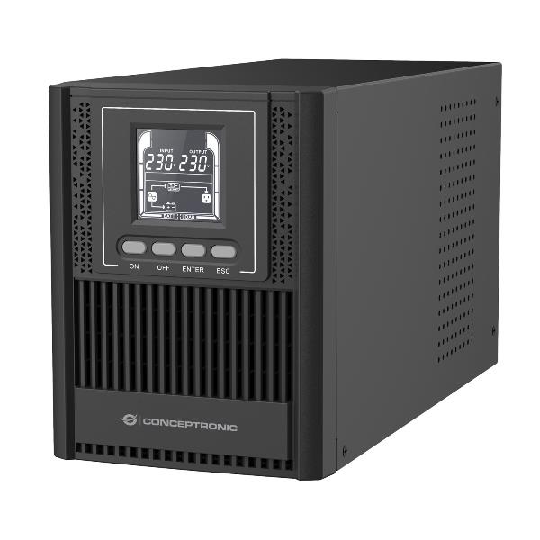 CONCEPTRONIC UPS 1000VA 900W ONLINE TOWER - HID USB, Porta EPO, 3x SCHUKO; 1x Seriale RS232, USB