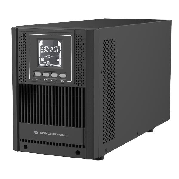 CONCEPTRONIC UPS 2000VA 1800W ONLINE TOWER - HID USB, Porta EPO, 4x SCHUKO; 1 Seriale RS232, 1x USB
